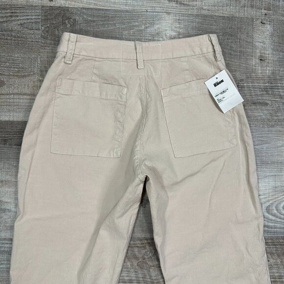 NWT Frank & Eileen Kinsale Blush Pink Cotton Blend Cropped Raw Hem Pants Sz 0 - Picture 7 of 14